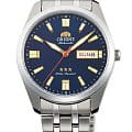 Orient Orient RA-AB0019L19  RA-AB0019L механические мужские часы  синий циферблат, браслет нержавеющая сталь — вид спереди