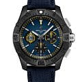 Breitling Breitling Avenger B01 Chronograph 44 Night Mission Us Naval Academy SB01474A1C1X1  SB01474A1C1X1 механические мужские часы  синий циферблат, браслет кожаный — вид спереди