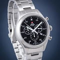 Swiss Military by Chrono Swiss Military by Chrono SM34076.01 кварцевые мужские часы часы, крупный план черный циферблат