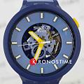 Swatch Swatch Big Bold Biosourced Lacquered SB05N117 мужские часы голубой циферблат на запястье