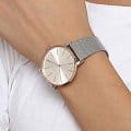 Armani Exchange Armani Exchange Drexler  AX5537 кварцевые женские часы часы, крупный план серебристый циферблат