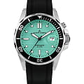 Jacques Lemans Jacques Lemans Hybromatic 1-2170C  1-2170C автокварц (кинетик) мужские часы  голубой циферблат, браслет силикон — вид спереди