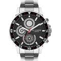 Lee Cooper Lee Cooper LC07636.350  LC07636.350 кварцевые мужские часы  черный циферблат, браслет нержавеющая сталь — вид спереди