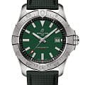 Breitling Breitling Avenger Automatic 42 A17328101L1X1  A17328101L1X1 механические мужские часы  зеленый циферблат, браслет кожаный — вид спереди