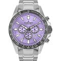 Jacques Lemans Jacques Lemans Liverpool 1-2140M  1-2140M кварцевые мужские часы  фиолетовый циферблат, браслет нержавеющая сталь — вид спереди