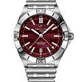 Breitling Breitling Chronomat Automatic GMT 40 A323988B1K1A1  A323988B1K1A1 механические мужские часы  бордовый циферблат, браслет нержавеющая сталь — вид спереди