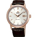 Orient Orient ER27003W (FER27003W)  FER27003W механические мужские часы  белый циферблат, браслет кожаный — вид спереди