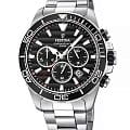Festina Festina Prestige F20361/4  F20361/4 кварцевые мужские часы  черный циферблат, браслет нержавеющая сталь 316l — вид спереди