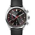 TAG Heuer TAG Heuer Carrera Chronograph CBN201C.FC6542  CBN201C.FC6542 механические мужские часы  черный циферблат, браслет кожаный — вид спереди