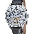 Earnshaw Earnshaw Longitude ES-8006-01  ES-8006-01 механические мужские часы  серебристый циферблат, браслет кожаный — вид спереди