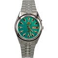 Orient Orient EM6Q00EN (FEM6Q00EN)  FEM6Q00EN механические мужские часы  зеленый циферблат, браслет  — вид спереди