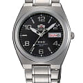 Orient Orient AB08002B  AB08002B механические мужские часы  черный циферблат, браслет нержавеющая сталь — вид спереди