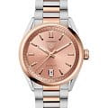 TAG Heuer TAG Heuer Carrera Date WBN2350.BD0000  WBN2350.BD0000 механические женские часы  розовый циферблат, браслет сталь + золото — вид спереди