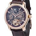 Earnshaw Earnshaw Longitude ES-8063-06  ES-8063-06 механические мужские часы  розовый циферблат, браслет кожаный — вид спереди