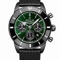 Breitling Breitling Superocean Heritage B01 Chronograph 44 MB01621A1L1S1  MB01621A1L1S1 механические мужские часы  зеленый циферблат, браслет каучук — вид спереди