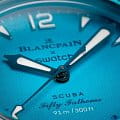 Swatch Swatch x Blancpain Blue Lagoon SO35L400 мужские часы голубой циферблат на запястье