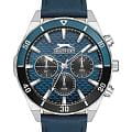 Slazenger Slazenger SL.09.2237.2.05  SL.09.2237.2.05 кварцевые мужские часы  синий циферблат, браслет кожаный — вид спереди