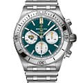 Breitling Breitling Chronomat B01 42 NFL NFL Jacksonville Jaguars Edition AB01342B1L3A1  AB01342B1L3A1 механические мужские часы  бирюзовый циферблат, браслет нержавеющая сталь — вид спереди
