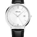 Adriatica Adriatica Pairs A1294.5263Q  A1294.5263Q кварцевые мужские часы  серебристый циферблат, браслет кожаный — вид спереди