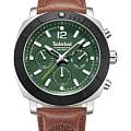 Timberland Timberland TDWGF0074902  TDWGF0074902 кварцевые мужские часы  зеленый циферблат, браслет кожаный — вид спереди