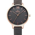 Obaku Obaku Leather V209LXVJRJ  V209LXVJRJ кварцевые женские часы  коричневый циферблат, браслет кожаный — вид спереди