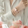 Daniel Wellington Daniel Wellington Quadro Cherry Blossom DW00100636 кварцевые женские часы часы, крупный план розовый циферблат