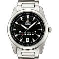 Orient Orient FP01002B (FFP01002B)  FFP01002B механические мужские часы  черный циферблат, браслет  — вид спереди
