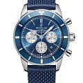 Breitling Breitling Superocean Heritage B01 Chronograph 44 AB0162161C1S1  AB0162161C1S1 механические мужские часы  синий циферблат, браслет каучук — вид спереди