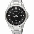 Seiko Seiko Promo SUR245P1  SUR245P1 кварцевые мужские часы  черный циферблат, браслет  — вид спереди