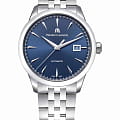 Maurice Lacroix Maurice Lacroix 1975 756008-SS002-430-1  756008-SS002-430-1 механические мужские часы  синий циферблат, браслет нержавеющая сталь — вид спереди