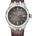 Maurice Lacroix Maurice Lacroix Aikon Automatic AI6008-SS001-331-1  AI6008-SS001-331-1 механические мужские часы  антрацитовый циферблат, браслет кожаный — вид спереди