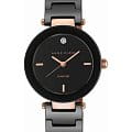 Anne Klein Anne Klein Diamond  1018RGBK  1018RGBK кварцевые женские часы  черный циферблат, браслет керамика — вид спереди