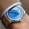 Swatch Swatch Irony Sistem51 YIS401G механические мужские часы часы, крупный план синий циферблат