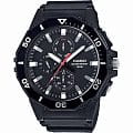 Casio Casio Illuminator MRW-400H-1A  MRW-400H-1A кварцевые мужские часы  черный циферблат, браслет резина — вид спереди