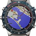 Garmin Garmin MARQ Captain 010-02006-07 электронные мужские часы часы, крупный план цветной циферблат