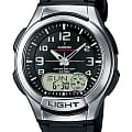 Casio Casio Collection AQ-180W-1B  AQ-180W-1B кварцевые мужские часы  черный циферблат, браслет пластик — вид спереди