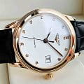 Longines Longines Flagship L4.774.8.27.2 мужские часы белый циферблат на запястье