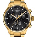 Tissot Tissot Chrono XL Classic T116.617.33.051.00 Chrono XL T1166173305100 кварцевые мужские часы  черный циферблат, браслет сталь c pvd покрытием — вид спереди