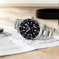 Mido Mido Ocean Star GMT M026.629.11.051.01 механические мужские часы часы, крупный план черный циферблат