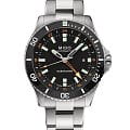 Mido Mido Ocean Star GMT M026.629.11.051.01  M0266291105101 механические мужские часы  черный циферблат, браслет нержавеющая сталь — вид спереди