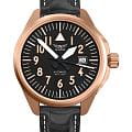 Aviator Aviator Airacobra V.3.39.2.339.4  V.3.39.2.339.4 механические мужские часы  черный циферблат, браслет кожаный — вид спереди