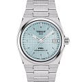 Tissot Tissot PRX Powermatic 80 35 ММ T137.207.11.351.00  T1372071135100 механические женские часы  бирюзовый циферблат, браслет нержавеющая сталь — вид спереди