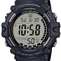 Casio Casio Collection AE-1500WH-1AVEF  AE-1500WH-1AVEF кварцевые мужские часы  черный циферблат, браслет пластик — вид спереди