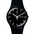Swatch Swatch New Gent Biosourced SO29B704  SO29B704 кварцевые женские часы черный циферблат, браслет биоматериал — вид спереди