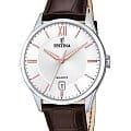 Festina Festina Classics F20426/4  F20426/4 кварцевые мужские часы  серебристый циферблат, браслет кожаный — вид спереди