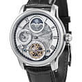 Earnshaw Earnshaw Longitude ES-8063-01  ES-8063-01 механические мужские часы  белый циферблат, браслет кожаный — вид спереди