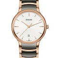 Rado Rado Centrix R30023012  R30023012 кварцевые мужские часы  белый циферблат, браслет высокотехнологичная керамика + нержавеющая сталь с pvd покрытием — вид спереди