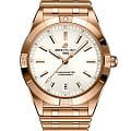 Breitling Breitling Chronomat Automatic 36 R10380101A1R1  R10380101A1R1 механические женские часы  белый циферблат, браслет 18-каратное красное золото — вид спереди
