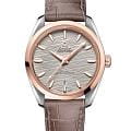 Omega Omega Seamaster Aqua Terra 220.23.38.20.06.001 Aqua Terra 22023382006001 механические женские часы  серый циферблат, браслет кожаный — вид спереди