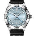 Breitling Breitling Chronomat Automatic GMT 40 P32398101C1S2  P32398101C1S2 механические мужские часы  голубой циферблат, браслет каучук — вид спереди